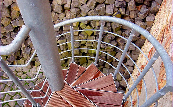 Außen Wendeltreppe